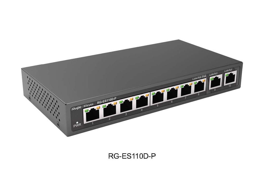 RG-ES110D-P Unmanaged Switches กล้องวงจรปิด CCTV